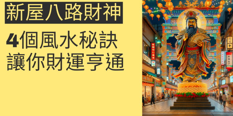 新屋八路財神的4個風水秘訣,讓你財運亨通