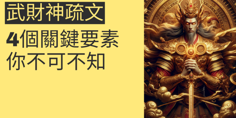 武財神疏文的4個關鍵要素,你不可不知