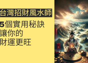 台灣招財風水師的5個實用秘訣,讓你的財運更旺