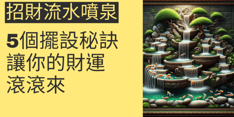 5個招財流水噴泉擺設秘訣，讓你的財運滾滾來