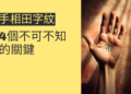 手相田字紋的秘密揭曉:4個不可不知的關鍵