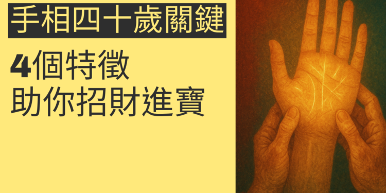 揭秘手相四十歲關鍵紋：4個特徵助你招財進寶