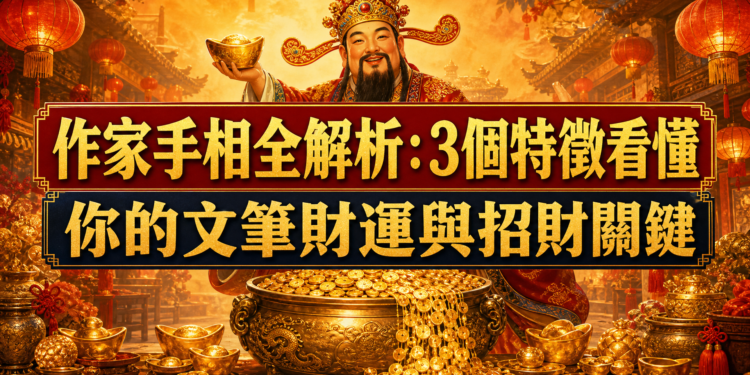 作家手相全解析：3個特徵看懂你的文筆財運與招財關鍵