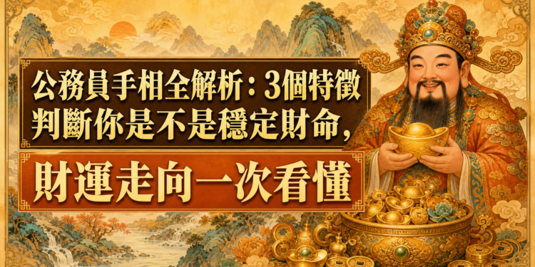 公務員手相全解析:3個特徵判斷你是不是穩定財命,財運走向一次看懂