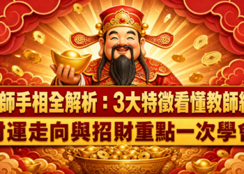 教師手相全解析：3大特徵看懂教師紋，財運走向與招財重點一次學會