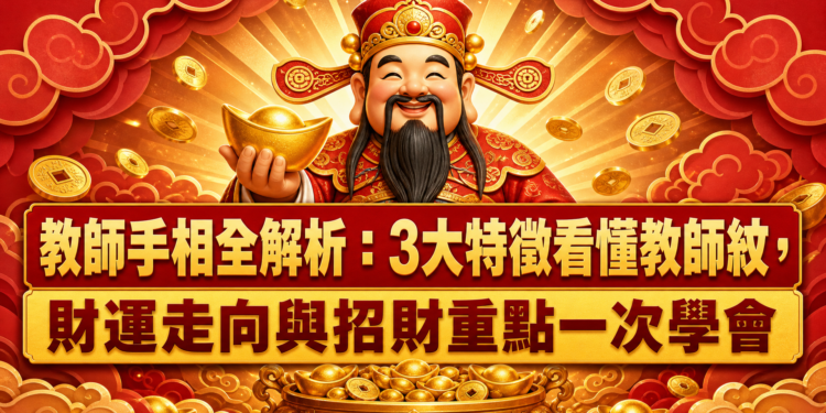 教師手相全解析：3大特徵看懂教師紋，財運走向與招財重點一次學會