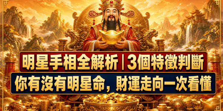 明星手相全解析｜3個特徵判斷你有沒有明星命，財運走向一次看懂