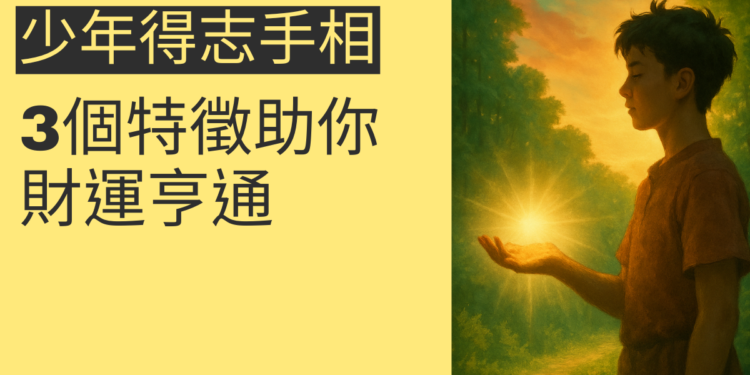 3個特徵教你識別少年得志手相，開啟你的財富之路