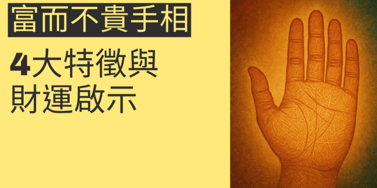 揭秘「富而不貴手相」的4大特徵與財運啟示