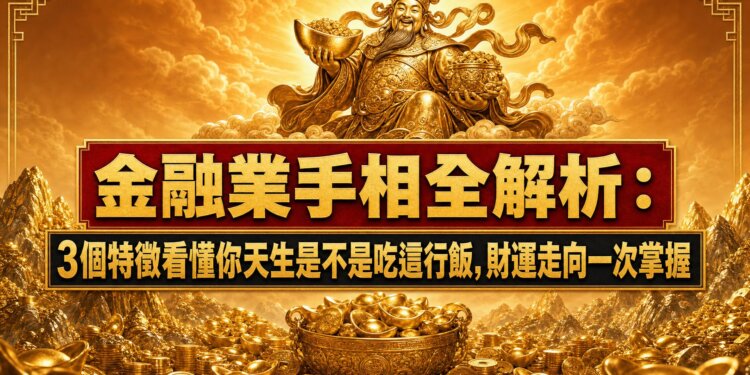 金融業手相全解析：3個特徵看懂你天生是不是吃這行飯，財運走向一次掌握