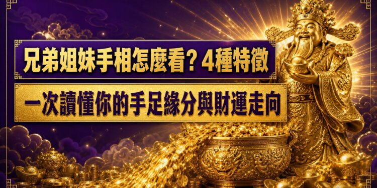 兄弟姐妹手相怎麼看？4種特徵一次讀懂你的手足緣分與財運走向