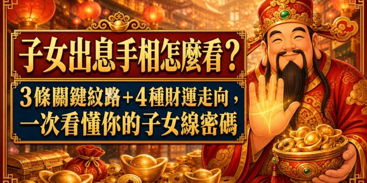 子女出息手相怎麼看？3條關鍵紋路＋4種財運走向，一次看懂你的子女線密碼