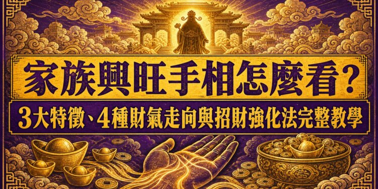 家族興旺手相怎麼看？3大特徵、4種財氣走向與招財強化法完整教學