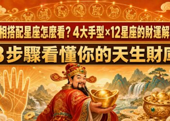 手相搭配星座怎麼看？4大手型×12星座的財運解析，3步驟看懂你的天生財庫