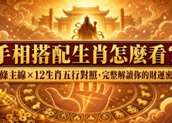 手相搭配生肖怎麼看？3條主線×12生肖五行對照，完整解讀你的財運密碼