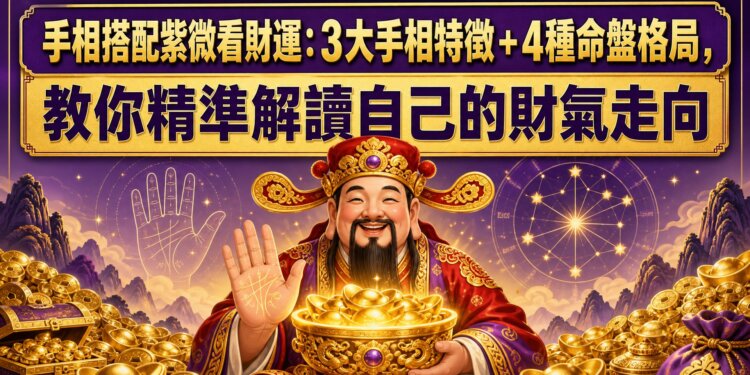 手相搭配紫微看財運：3大手相特徵＋4種命盤格局，教你精準解讀自己的財氣走向