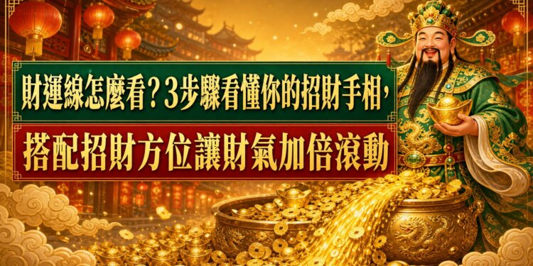 財運線怎麼看？3步驟看懂你的招財手相，搭配招財方位讓財氣加倍滾動