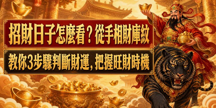 招財日子怎麼看？從手相財庫紋教你3步驟判斷財運，把握旺財時機