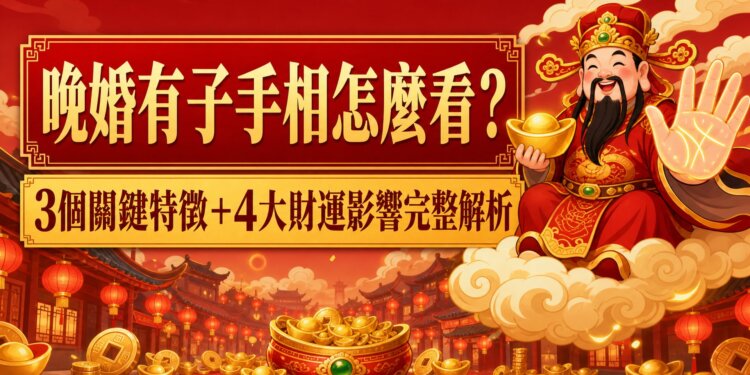 晚婚有子手相怎麼看？3個關鍵特徵＋4大財運影響完整解析