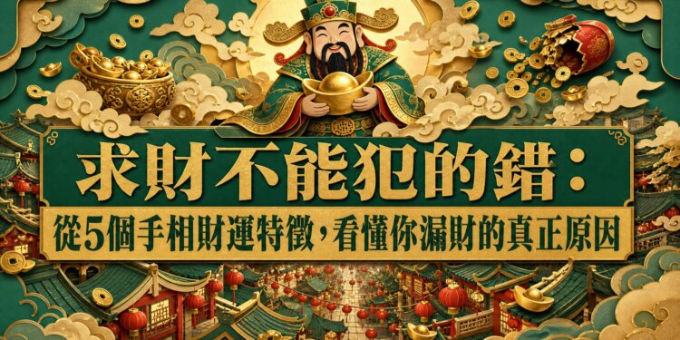 求財不能犯的錯：從5個手相財運特徵，看懂你漏財的真正原因