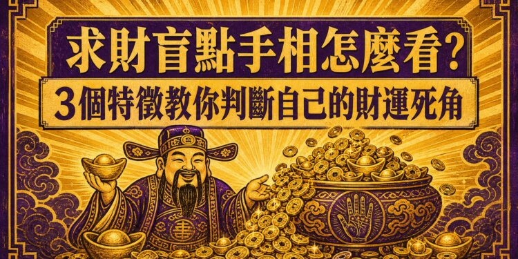 求財盲點手相怎麼看？3個特徵教你判斷自己的財運死角