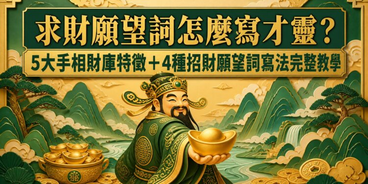 求財願望詞怎麼寫才靈？5大手相財庫特徵＋4種招財願望詞寫法完整教學