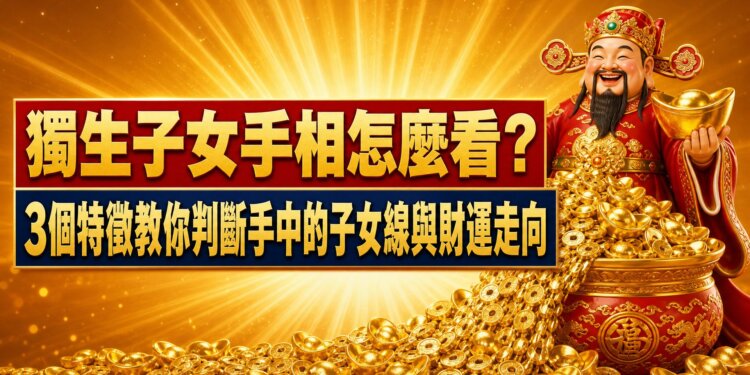 獨生子女手相怎麼看？3個特徵教你判斷手中的子女線與財運走向