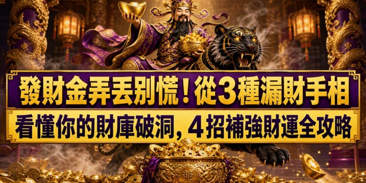 發財金弄丟別慌！從3種漏財手相看懂你的財庫破洞，4招補強財運全攻略