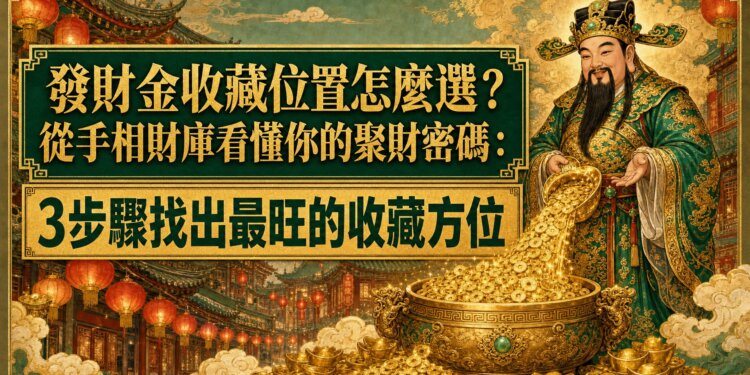 發財金收藏位置怎麼選?從手相財庫看懂你的聚財密碼:3步驟找出最旺的收藏方位