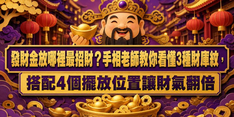 發財金放哪裡最招財？手相老師教你看懂3種財庫紋，搭配4個擺放位置讓財氣翻倍