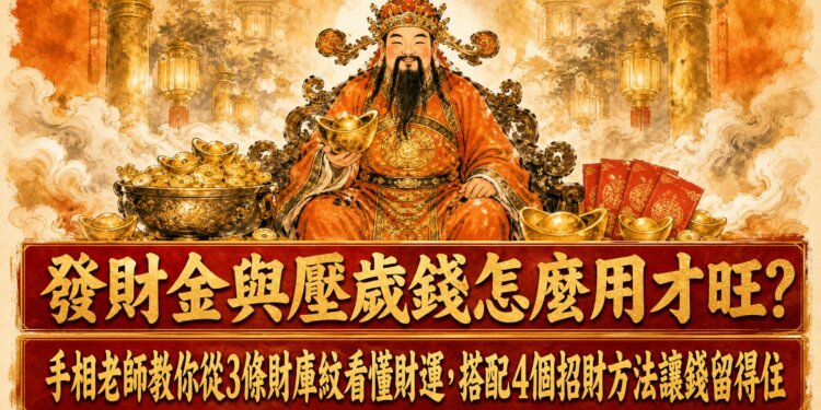 發財金與壓歲錢怎麼用才旺？手相老師教你從3條財庫紋看懂財運，搭配4個招財方法讓錢留得住