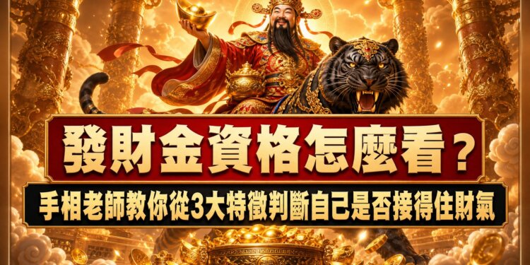 發財金資格怎麼看？手相老師教你從3大特徵判斷自己是否接得住財氣