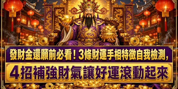 發財金還願前必看！3條財運手相特徵自我檢測，4招補強財氣讓好運滾動起來