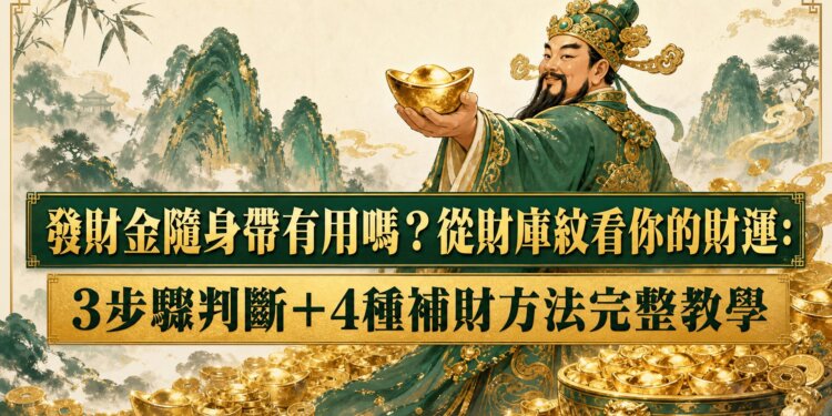 發財金隨身帶有用嗎？從財庫紋看你的財運：3步驟判斷＋4種補財方法完整教學