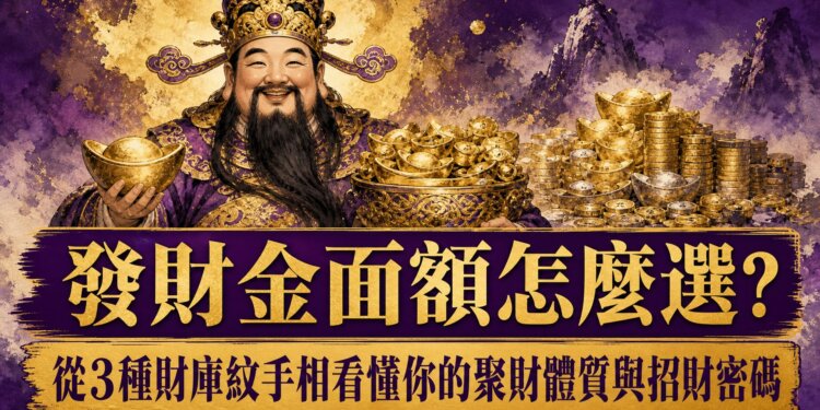發財金面額怎麼選？從3種財庫紋手相看懂你的聚財體質與招財密碼