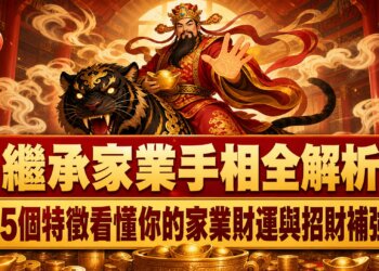 繼承家業手相全解析：從5個特徵看懂你的家業財運與招財補強法