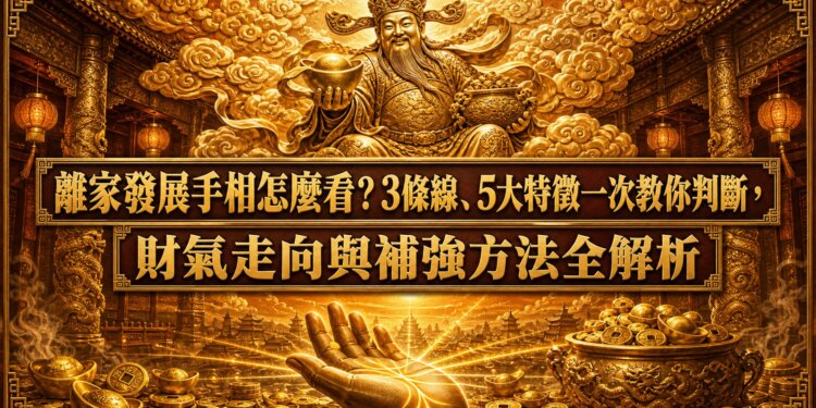 離家發展手相怎麼看？3條線、5大特徵一次教你判斷，財氣走向與補強方法全解析